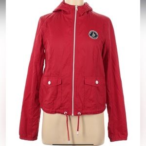 NWT Beautiful Abercrombie & Fitch Casual Red Rain Jacket in M